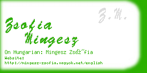 zsofia mingesz business card